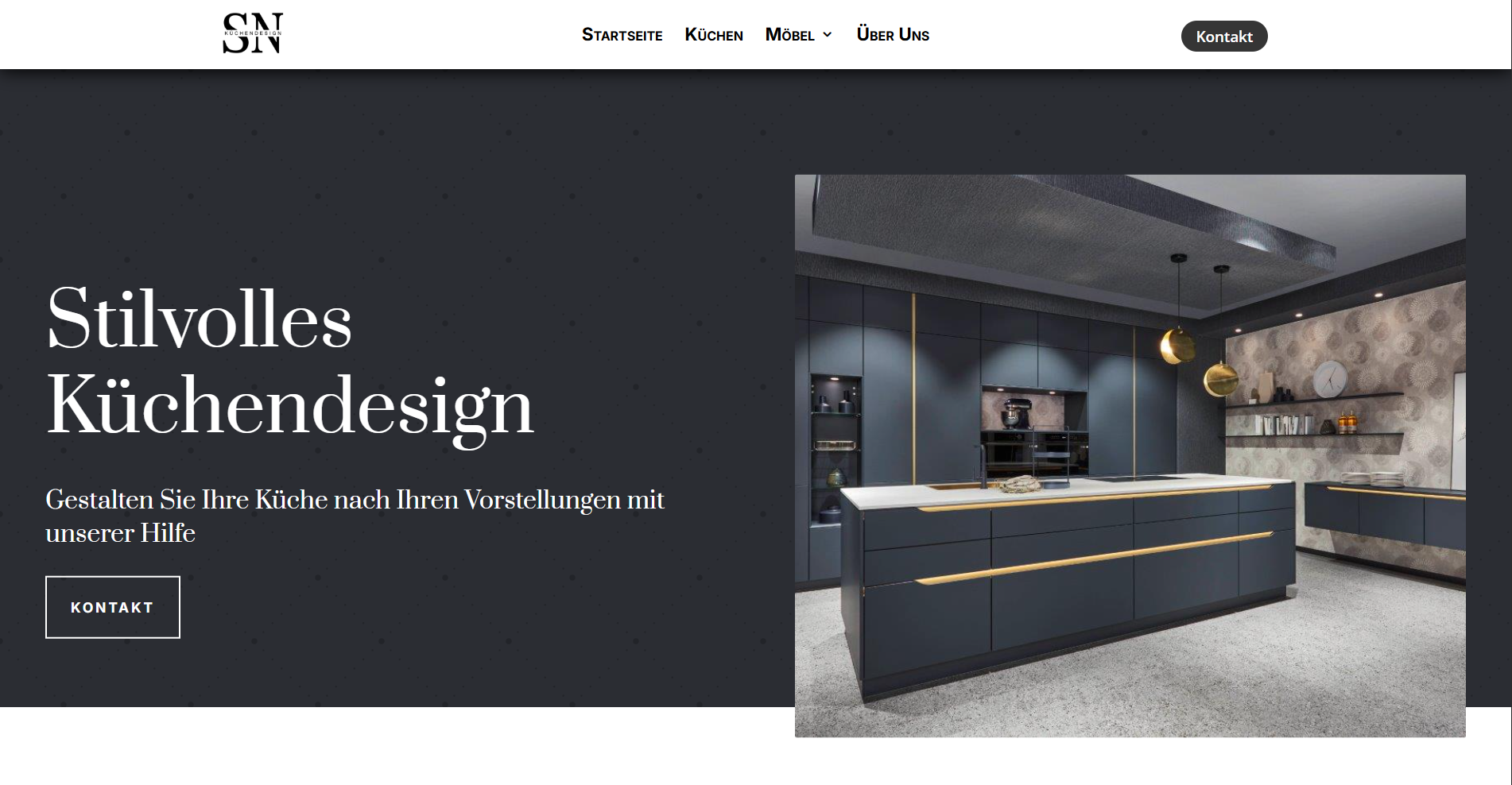 Website für ein Unternehmen im Küchendesign umgesetzt von WiebeCore“
