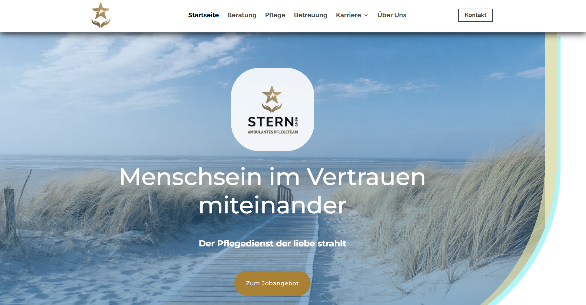 Webseite Pflegeteam Referenz: Erstellung einer Webseite für ein Pflegeteam