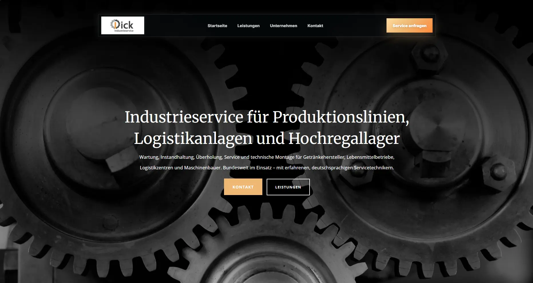 Referenz Industrieservice Webdesign-Referenz Industrieservice – moderne Website für Produktion und Logistik